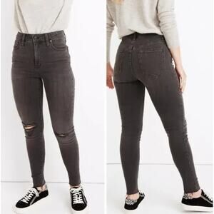 Madewell Curvy High-Rise Skinny Jeans in Black Sea Wash Size 27 PETITE